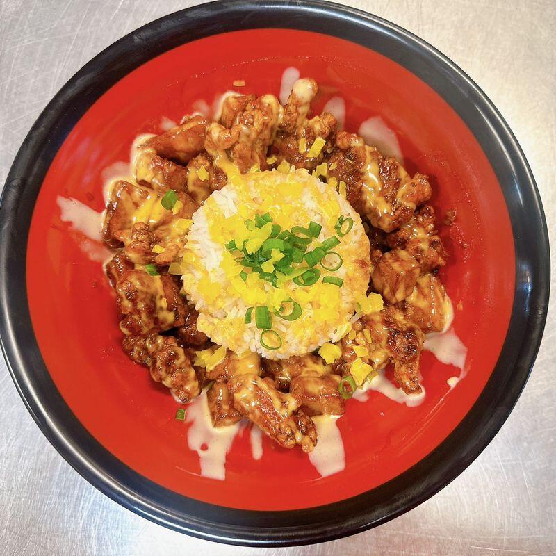 Soy Garlic crispy chicken rice bowl